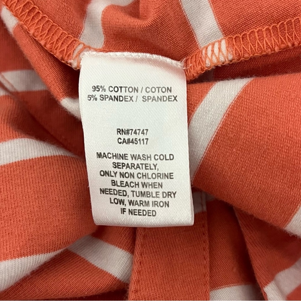 Natural Reflections Coral and White Striped Tank Shift Dress - Picture 6 of 7